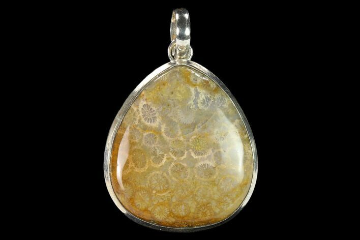 Million Year Old Fossil Coral Pendant - Indonesia #145070